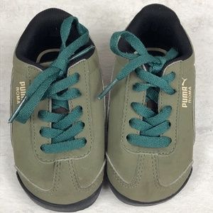 Puma Roma Toddlers Boys Girls Unisex Camo Army Green Sneaker Shoes Sz. 5